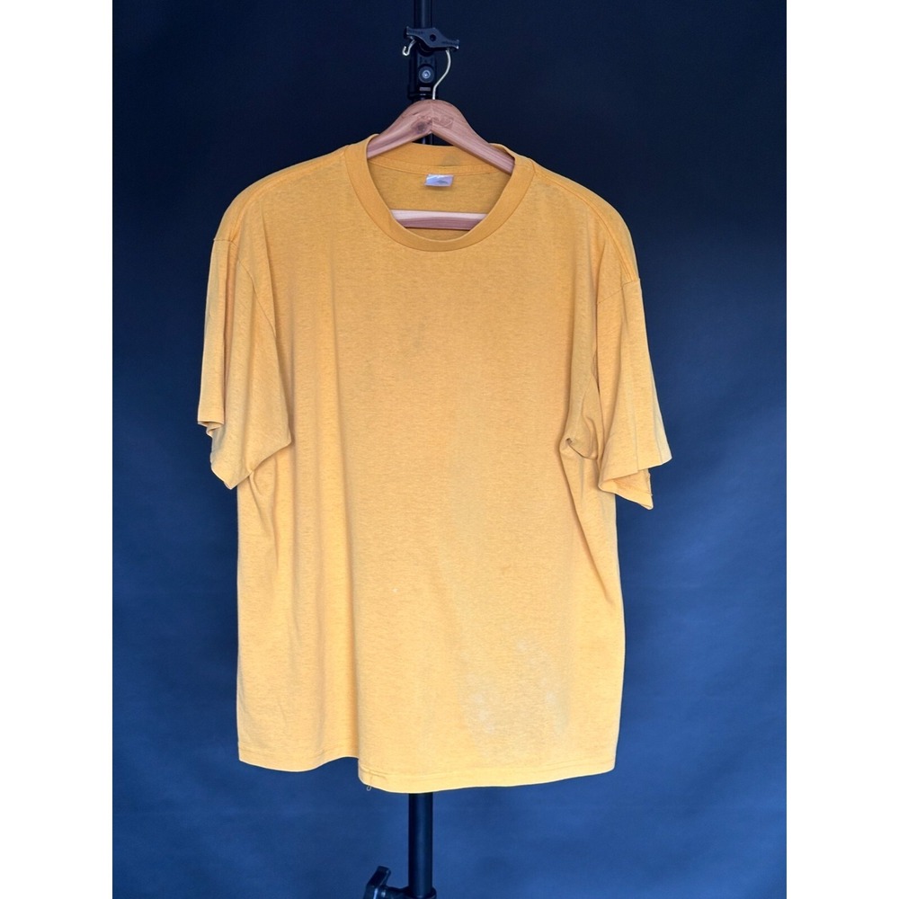 Vintage Men's Tshirt Augusta Sportswear XL Mustard Yellow Single Stitch